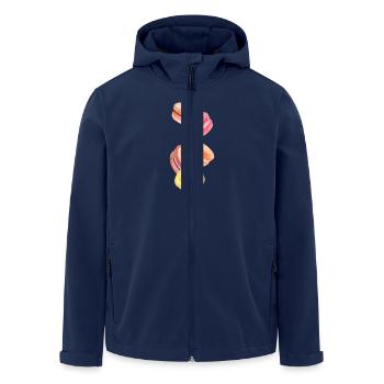 Bunte Macarons Aquarellmalerei Colorful Macarons - Recycelte Männer Softshell-Jacke von Stanley/Stella - Navy - Vorne - AI Model Male 185 light (185cm)