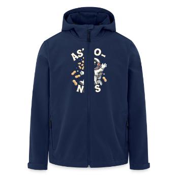 Astro Nuts Astronaut Nüsse für einen Astronauten - Recycelte Männer Softshell-Jacke von Stanley/Stella - Navy - Vorne - AI Model Male 185 light (185cm)