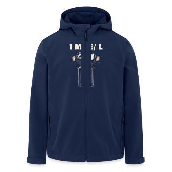 1 mole/l Chimie Humour pour les scientifiques et les scientifiques - Veste softshell homme en polyester recyclé Stanley/Stella - marine - Devant - AI Model Male 185 light (185cm)
