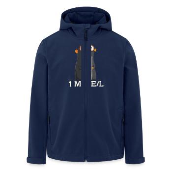 1 Mole/L Chemie Humor Zeichnung für - Recycelte Männer Softshell-Jacke von Stanley/Stella - Navy - Vorne - AI Model Male 185 light (185cm)