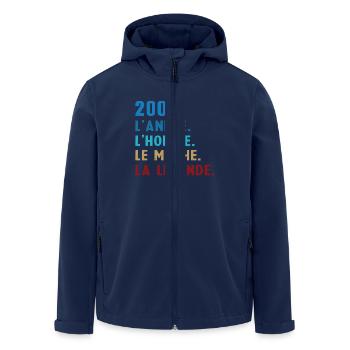 2005 Year Man Myth Legend - Men’s Recycled Softshell Jacket by Stanley/Stella - navy - Front - AI Model Male 185 light (185cm)