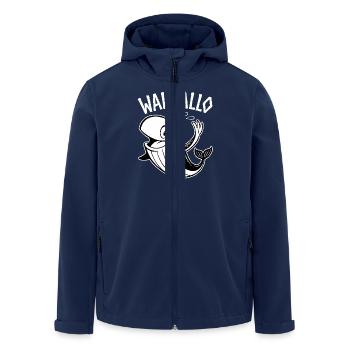 Walhallo - Freundlicher Wal sagt Hallo - Walhalla - Recycelte Männer Softshell-Jacke von Stanley/Stella - Navy - Vorne - AI Model Male 185 light (185cm)