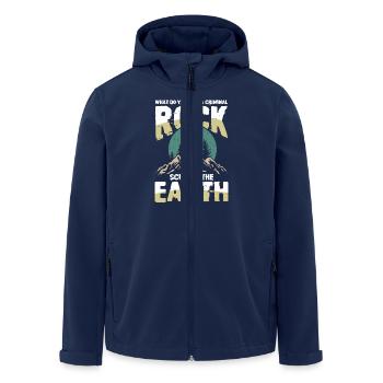 Geologe Geologie Gesteinserkundung für einen - Recycelte Männer Softshell-Jacke von Stanley/Stella - Navy - Vorne - AI Model Male 185 light (185cm)