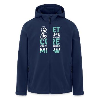 Vet Life für eine Tierärztin und Tierarzt - Recycelte Männer Softshell-Jacke von Stanley/Stella - Navy - Vorne - AI Model Male 185 light (185cm)