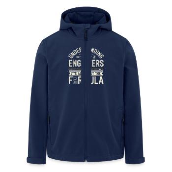 Understanding Engineers All About The Formula - Recycelte Männer Softshell-Jacke von Stanley/Stella - Navy - Vorne - AI Model Male 185 light (185cm)