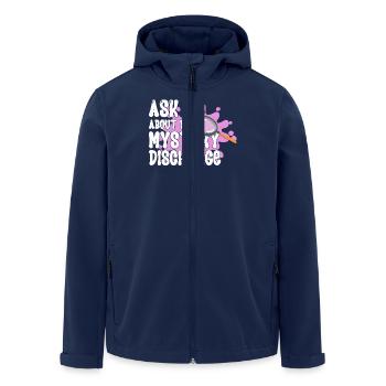 Interrogez-moi sur ma mystérieuse sortie - Veste softshell homme en polyester recyclé Stanley/Stella - marine - Devant - AI Model Male 185 light (185cm)