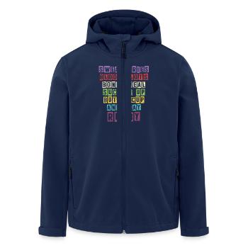 Schweiß Trocknet Blut Gerinnt Knochen Heilen - Recycelte Männer Softshell-Jacke von Stanley/Stella - Navy - Vorne - AI Model Male 185 light (185cm)
