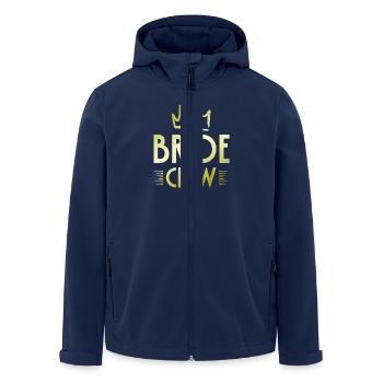 Bride Crew - Men’s Recycled Softshell Jacket by Stanley/Stella - navy - Front - AI Model Male 185 light (185cm)