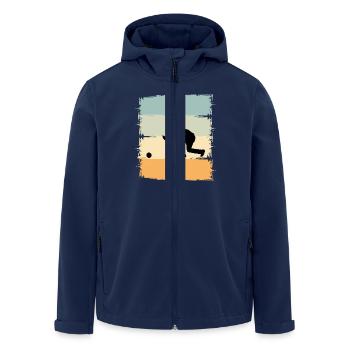 Boule Boccia Boule player - Men’s Recycled Softshell Jacket by Stanley/Stella - navy - Front - AI Model Male 185 light (185cm)