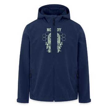 Nobody Wants Your Frickin' Sheep - Humorvolles - Recycelte Männer Softshell-Jacke von Stanley/Stella - Navy - Vorne - AI Model Male 185 light (185cm)