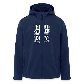 Voleur de cœur en service - Veste softshell homme en polyester recyclé Stanley/Stella - marine - Devant - AI Model Male 185 light (185cm)