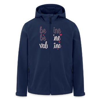 Be Mine Valentinstag Romantisches Outfit mit Herz - Recycelte Männer Softshell-Jacke von Stanley/Stella - Navy - Vorne - AI Model Male 185 light (185cm)