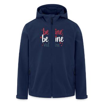 Be Mine Valentinstag Romantisches Outfit mit Herz - Recycelte Männer Softshell-Jacke von Stanley/Stella - Navy - Vorne - AI Model Male 185 light (185cm)