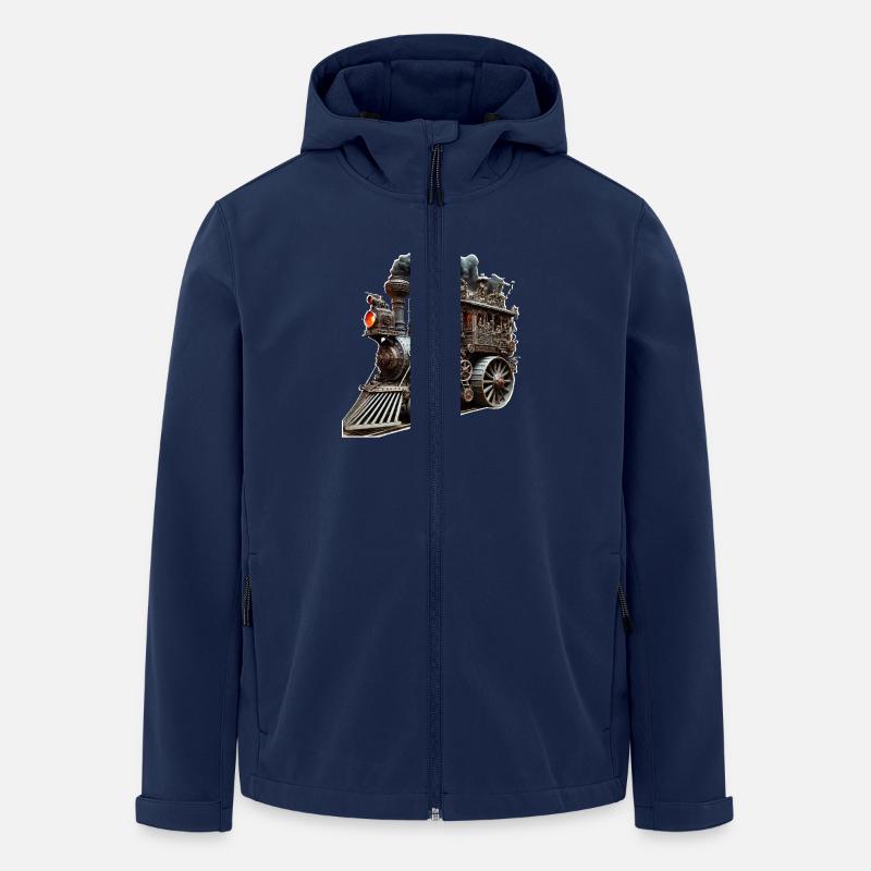 VIEUX TRAIN - Veste softshell homme en polyester recyclé Stanley/Stella - marine