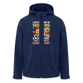 I'm Lunch Lady für einen Dessert Fan - Recycelte Männer Softshell-Jacke von Stanley/Stella - Navy - Vorne - AI Model Male 185 light (185cm)