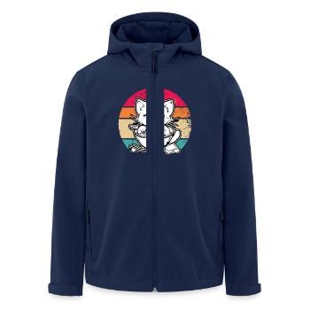 Anime Ramen Nourriture Drôle Cadeau Design - Veste softshell homme en polyester recyclé Stanley/Stella - marine - Devant - AI Model Male 185 light (185cm)
