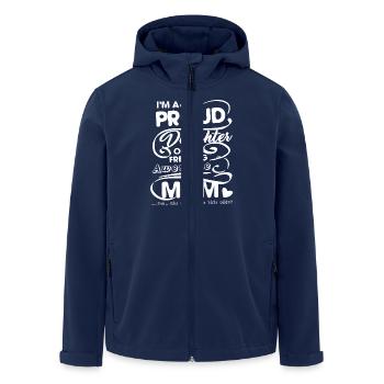 Proud Daughter Of A Freaking Awesome Mom - Men’s Recycled Softshell Jacket by Stanley/Stella - navy - Front - AI Model Male 185 light (185cm)