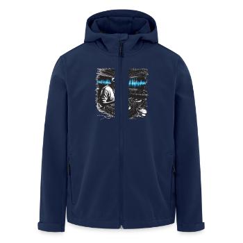 DJ Discjockey Musik auflegen Disko Musik mischen - Recycelte Männer Softshell-Jacke von Stanley/Stella - Navy - Vorne - AI Model Male 185 light (185cm)