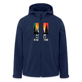 Kapitän Ist Schwer Zu Finden, Lustig Bootfahren Segelt Groß - Recycelte Männer Softshell-Jacke von Stanley/Stella - Navy - Vorne - AI Model Male 185 light (185cm)