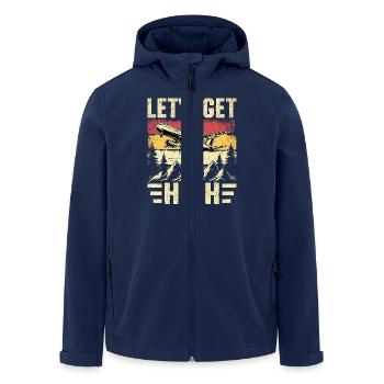 RC Plane - Men’s Recycled Softshell Jacket by Stanley/Stella - navy - Front - AI Model Male 185 light (185cm)