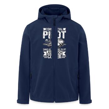 Commercial Pilot same as a normal Pilot just much - Men’s Recycled Softshell Jacket by Stanley/Stella - navy - Front - AI Model Male 185 light (185cm)