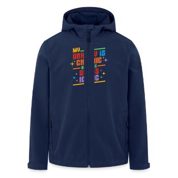 Meine Angst Ist Chronisch Aber Dieser Hintern Ist - Recycelte Männer Softshell-Jacke von Stanley/Stella - Navy - Vorne - AI Model Male 185 light (185cm)
