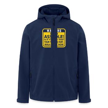 Warnung: Ich Bin Ein Arschloch! Wenn Du Nicht - Recycelte Männer Softshell-Jacke von Stanley/Stella - Navy - Vorne - AI Model Male 185 light (185cm)