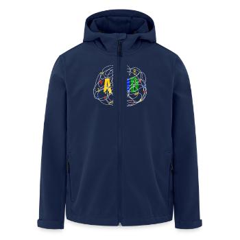 ADHD Gehirn Illustration ADHD Brain Illustration - Recycelte Männer Softshell-Jacke von Stanley/Stella - Navy - Vorne - AI Model Male 185 light (185cm)