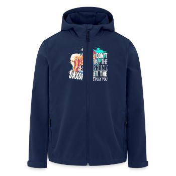 Saxophone Let Saxophone Play You - Men’s Recycled Softshell Jacket by Stanley/Stella - navy - Front - AI Model Male 185 light (185cm)