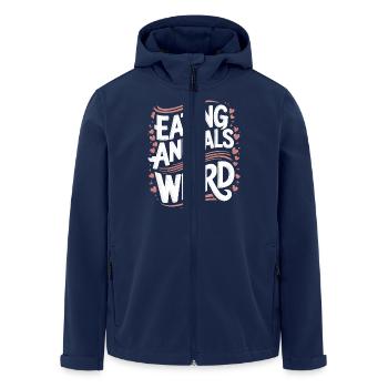 Végétarien Végétalien Végétarien Végétarien - Veste softshell homme en polyester recyclé Stanley/Stella - marine - Devant - AI Model Male 185 light (185cm)