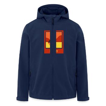 Masuren - Recycelte Männer Softshell-Jacke von Stanley/Stella - Navy - Vorne - AI Model Male 185 light (185cm)