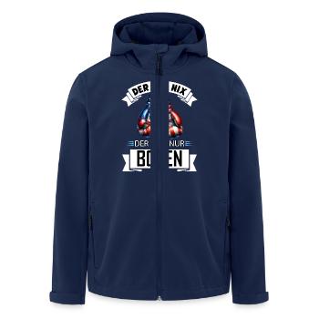 Der tut nix der will nur Boxen lustiges Geschenk - Recycelte Männer Softshell-Jacke von Stanley/Stella - Navy - Vorne - AI Model Male 185 light (185cm)