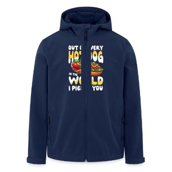 Out Of Every Hot Dog In The World I Pickle You - Recycelte Männer Softshell-Jacke von Stanley/Stella - Navy - Vorne - AI Model Male 185 light (185cm)