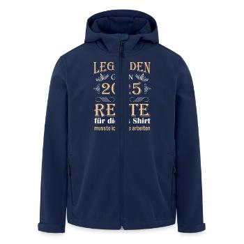 Rente 2025 Ruhestand Geschenk Idee - Recycelte Männer Softshell-Jacke von Stanley/Stella - Navy - Vorne - AI Model Male 185 light (185cm)