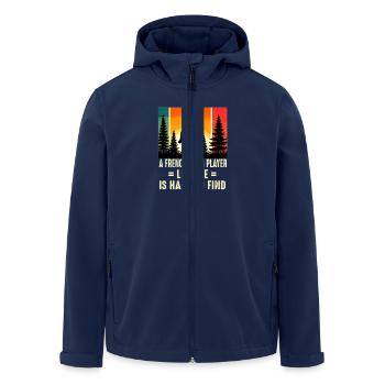 Le joueur de cor français est difficile à trouver, drôle de Bigfoot - Veste softshell homme en polyester recyclé Stanley/Stella - marine - Devant - AI Model Male 185 light (185cm)