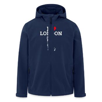 I Love London Freiheitsstatue Paris Cooles Frankreich - Recycelte Männer Softshell-Jacke von Stanley/Stella - Navy - Vorne - AI Model Male 185 light (185cm)