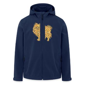 Pomeranian Geometric Tee - Men’s Recycled Softshell Jacket by Stanley/Stella - navy - Front - AI Model Male 185 light (185cm)