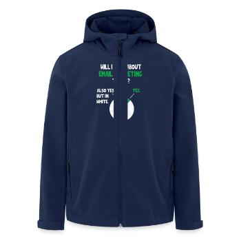 Email Internet marketing Will talk about Funny Quo - Men’s Recycled Softshell Jacket by Stanley/Stella - navy - Front - AI Model Male 185 light (185cm)
