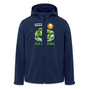 Froschkostüm GETARNT ALS AMPHIBIE Lustiges - Recycelte Männer Softshell-Jacke von Stanley/Stella - Navy - Vorne - AI Model Male 185 light (185cm)
