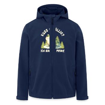 Faschingskostüm KUSS GEFÄLLIG? ICH BIN DER PRINZ - Recycelte Männer Softshell-Jacke von Stanley/Stella - Navy - Vorne - AI Model Male 185 light (185cm)