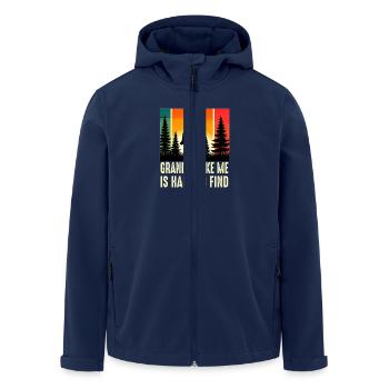 Opa Ist Schwer Zu Finden, Lustig Vatertag Bigfoo - Recycelte Männer Softshell-Jacke von Stanley/Stella - Navy - Vorne - AI Model Male 185 light (185cm)