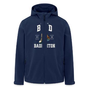 Badminton - Men’s Recycled Softshell Jacket by Stanley/Stella - navy - Front - AI Model Male 185 light (185cm)
