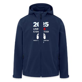 2025 Level 16 / 16. Geburtstag 2025 Gamer Geschenk - Recycelte Männer Softshell-Jacke von Stanley/Stella - Navy - Vorne - AI Model Male 185 light (185cm)