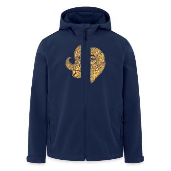 Sheep Geometric - Men’s Recycled Softshell Jacket by Stanley/Stella - navy - Front - AI Model Male 185 light (185cm)