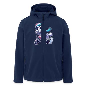 E-Scooter E-Scooter Kick Scooter Cat - Men’s Recycled Softshell Jacket by Stanley/Stella - navy - Front - AI Model Male 185 light (185cm)