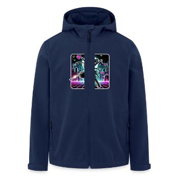 Ninja Samurai Anime Gamer Sci-Fi Futuristic manga - Recycelte Männer Softshell-Jacke von Stanley/Stella - Navy - Vorne - AI Model Male 185 light (185cm)