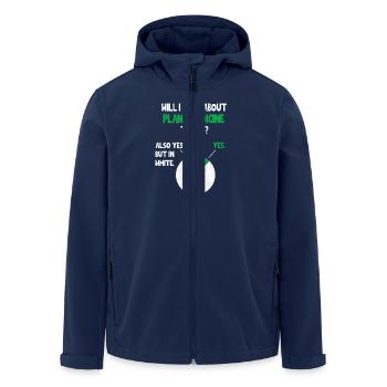 Plant medicine Shamanism Spiritual Funny Quote Nov - Men’s Recycled Softshell Jacket by Stanley/Stella - navy - Front - AI Model Male 185 light (185cm)