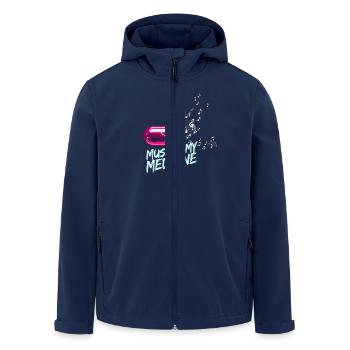 Musik ist meine Medizin für Musikliebhaber - Recycelte Männer Softshell-Jacke von Stanley/Stella - Navy - Vorne - AI Model Male 185 light (185cm)
