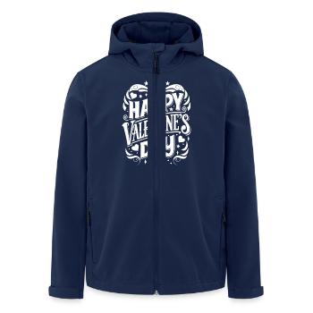 Happy Valentine's Day - Love - Gift - Men’s Recycled Softshell Jacket by Stanley/Stella - navy - Front - AI Model Male 185 light (185cm)