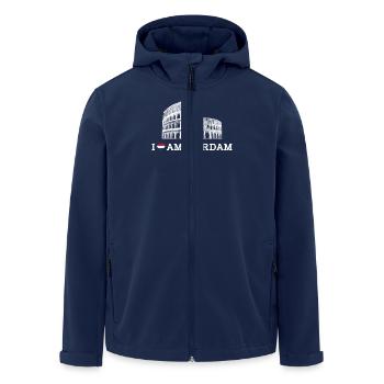 I Love Colosseum Amsterdam Cooler Liebhaber der Niederlande - Recycelte Männer Softshell-Jacke von Stanley/Stella - Navy - Vorne - AI Model Male 185 light (185cm)